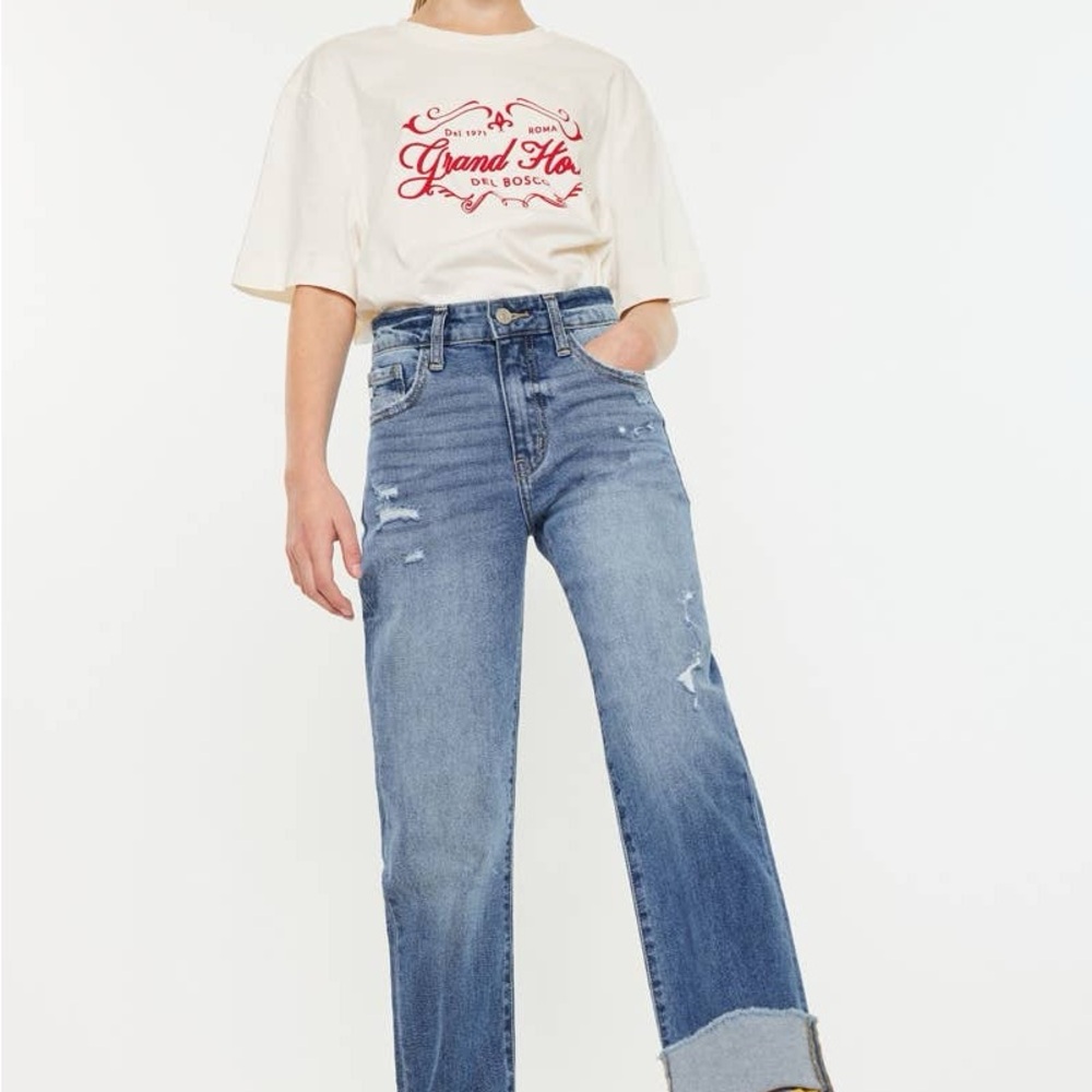 Kan Can USA - Girls Nia High Rise Straight Jeans - Multiple Sizes